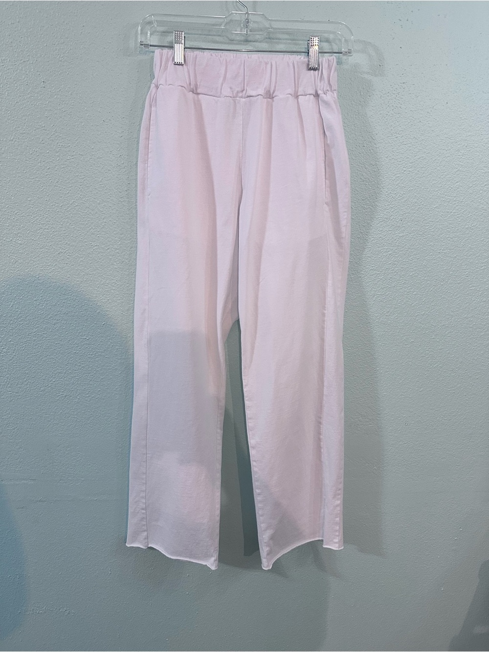 And For Good White Cotton Pull On Wide Leg Pants XS/S